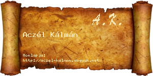 Aczél Kálmán névjegykártya